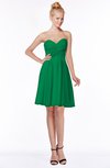 ColsBM Bridget Green Casual Sleeveless Zip up Chiffon Mini Bridesmaid Dresses