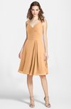 ColsBM Ariadne Apricot Gorgeous A-line Sleeveless Zip up Chiffon Knee Length Bridesmaid Dresses