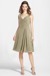 ColsBM Ariadne Candied Ginger Gorgeous A-line Sleeveless Zip up Chiffon Knee Length Bridesmaid Dresses