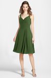 ColsBM Ariadne Garden Green Gorgeous A-line Sleeveless Zip up Chiffon Knee Length Bridesmaid Dresses