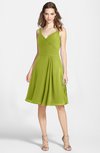 ColsBM Ariadne Green Oasis Gorgeous A-line Sleeveless Zip up Chiffon Knee Length Bridesmaid Dresses
