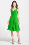 ColsBM Ariadne Jasmine Green Gorgeous A-line Sleeveless Zip up Chiffon Knee Length Bridesmaid Dresses