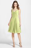 ColsBM Ariadne Lime Sherbet Gorgeous A-line Sleeveless Zip up Chiffon Knee Length Bridesmaid Dresses