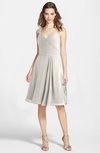 ColsBM Ariadne Off White Gorgeous A-line Sleeveless Zip up Chiffon Knee Length Bridesmaid Dresses