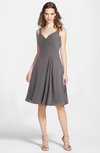 ColsBM Ariadne Ridge Grey Gorgeous A-line Sleeveless Zip up Chiffon Knee Length Bridesmaid Dresses