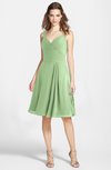 ColsBM Ariadne Sage Green Gorgeous A-line Sleeveless Zip up Chiffon Knee Length Bridesmaid Dresses