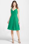 ColsBM Ariadne Sea Green Gorgeous A-line Sleeveless Zip up Chiffon Knee Length Bridesmaid Dresses