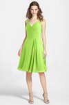 ColsBM Ariadne Sharp Green Gorgeous A-line Sleeveless Zip up Chiffon Knee Length Bridesmaid Dresses