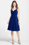 ColsBM Ariadne Sodalite Blue Gorgeous A-line Sleeveless Zip up Chiffon Knee Length Bridesmaid Dresses