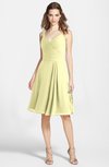 ColsBM Ariadne Wax Yellow Gorgeous A-line Sleeveless Zip up Chiffon Knee Length Bridesmaid Dresses