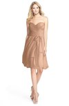 ColsBM Lindy Almost Apricot Modest A-line Sweetheart Sleeveless Zip up Chiffon Bridesmaid Dresses