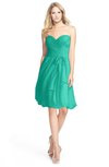 ColsBM Lindy Viridian Green Modest A-line Sweetheart Sleeveless Zip up Chiffon Bridesmaid Dresses