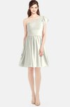 ColsBM Lynn Cream Modest A-line One Shoulder Short Sleeve Chiffon Ruching Bridesmaid Dresses