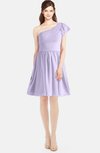 ColsBM Lynn Pastel Lilac Modest A-line One Shoulder Short Sleeve Chiffon Ruching Bridesmaid Dresses