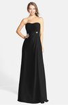 ColsBM Adley Black Glamorous A-line Sweetheart Chiffon Floor Length Ruching Bridesmaid Dresses