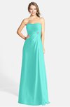 ColsBM Adley Blue Turquoise Glamorous A-line Sweetheart Chiffon Floor Length Ruching Bridesmaid Dresses