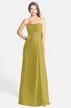 ColsBM Adley Golden Olive Glamorous A-line Sweetheart Chiffon Floor Length Ruching Bridesmaid Dresses