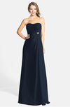 ColsBM Adley Navy Blue Glamorous A-line Sweetheart Chiffon Floor Length Ruching Bridesmaid Dresses