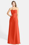 ColsBM Adley Tangerine Tango Glamorous A-line Sweetheart Chiffon Floor Length Ruching Bridesmaid Dresses