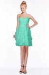 ColsBM Carmen Seafoam Green Princess Fit-n-Flare Zip up Chiffon Ruching Bridesmaid Dresses