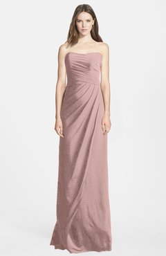 ColsBM Celine Blush Pink Gorgeous Trumpet Sleeveless Zip up Chiffon Bridesmaid Dresses