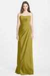 ColsBM Celine Golden Olive Gorgeous Trumpet Sleeveless Zip up Chiffon Bridesmaid Dresses