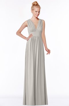 ColsBM Carolyn Ashes Of Roses Classic V-neck Sleeveless Zip up Ruching Bridesmaid Dresses