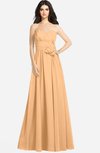 ColsBM Audrina Apricot Gorgeous A-line Sweetheart Sleeveless Zip up Flower Plus Size Bridesmaid Dresses