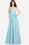 ColsBM Audrina Aqua Gorgeous A-line Sweetheart Sleeveless Zip up Flower Plus Size Bridesmaid Dresses