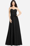 ColsBM Audrina Black Gorgeous A-line Sweetheart Sleeveless Zip up Flower Plus Size Bridesmaid Dresses