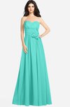 ColsBM Audrina Blue Turquoise Gorgeous A-line Sweetheart Sleeveless Zip up Flower Plus Size Bridesmaid Dresses