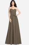 ColsBM Audrina Carafe Brown Gorgeous A-line Sweetheart Sleeveless Zip up Flower Plus Size Bridesmaid Dresses