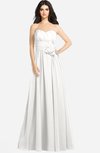ColsBM Audrina Cloud White Gorgeous A-line Sweetheart Sleeveless Zip up Flower Plus Size Bridesmaid Dresses