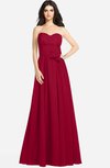 ColsBM Audrina Dark Red Gorgeous A-line Sweetheart Sleeveless Zip up Flower Plus Size Bridesmaid Dresses
