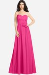 ColsBM Audrina Fandango Pink Gorgeous A-line Sweetheart Sleeveless Zip up Flower Plus Size Bridesmaid Dresses