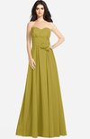 ColsBM Audrina Golden Olive Gorgeous A-line Sweetheart Sleeveless Zip up Flower Plus Size Bridesmaid Dresses