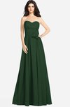 ColsBM Audrina Hunter Green Gorgeous A-line Sweetheart Sleeveless Zip up Flower Plus Size Bridesmaid Dresses