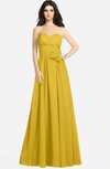 ColsBM Audrina Lemon Curry Gorgeous A-line Sweetheart Sleeveless Zip up Flower Plus Size Bridesmaid Dresses