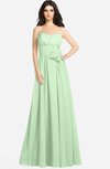 ColsBM Audrina Light Green Gorgeous A-line Sweetheart Sleeveless Zip up Flower Plus Size Bridesmaid Dresses