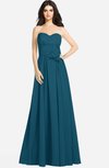 ColsBM Audrina Moroccan Blue Gorgeous A-line Sweetheart Sleeveless Zip up Flower Plus Size Bridesmaid Dresses