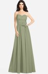 ColsBM Audrina Moss Green Gorgeous A-line Sweetheart Sleeveless Zip up Flower Plus Size Bridesmaid Dresses