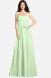 ColsBM Audrina Pale Green Gorgeous A-line Sweetheart Sleeveless Zip up Flower Plus Size Bridesmaid Dresses