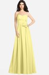 ColsBM Audrina Pastel Yellow Gorgeous A-line Sweetheart Sleeveless Zip up Flower Plus Size Bridesmaid Dresses
