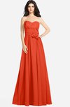 ColsBM Audrina Persimmon Gorgeous A-line Sweetheart Sleeveless Zip up Flower Plus Size Bridesmaid Dresses