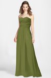 ColsBM Aliana Olive Green Simple Sweetheart Sleeveless Zip up Chiffon Bridesmaid Dresses