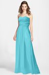 ColsBM Aliana Turquoise Simple Sweetheart Sleeveless Zip up Chiffon Bridesmaid Dresses
