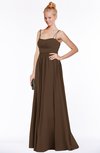 ColsBM Shelby Chocolate Brown Glamorous Empire Sleeveless Chiffon Ruching Bridesmaid Dresses