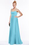ColsBM Shelby Light Blue Glamorous Empire Sleeveless Chiffon Ruching Bridesmaid Dresses