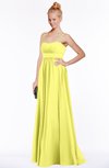 ColsBM Shelby Pale Yellow Glamorous Empire Sleeveless Chiffon Ruching Bridesmaid Dresses
