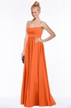 ColsBM Shelby Tangerine Glamorous Empire Sleeveless Chiffon Ruching Bridesmaid Dresses